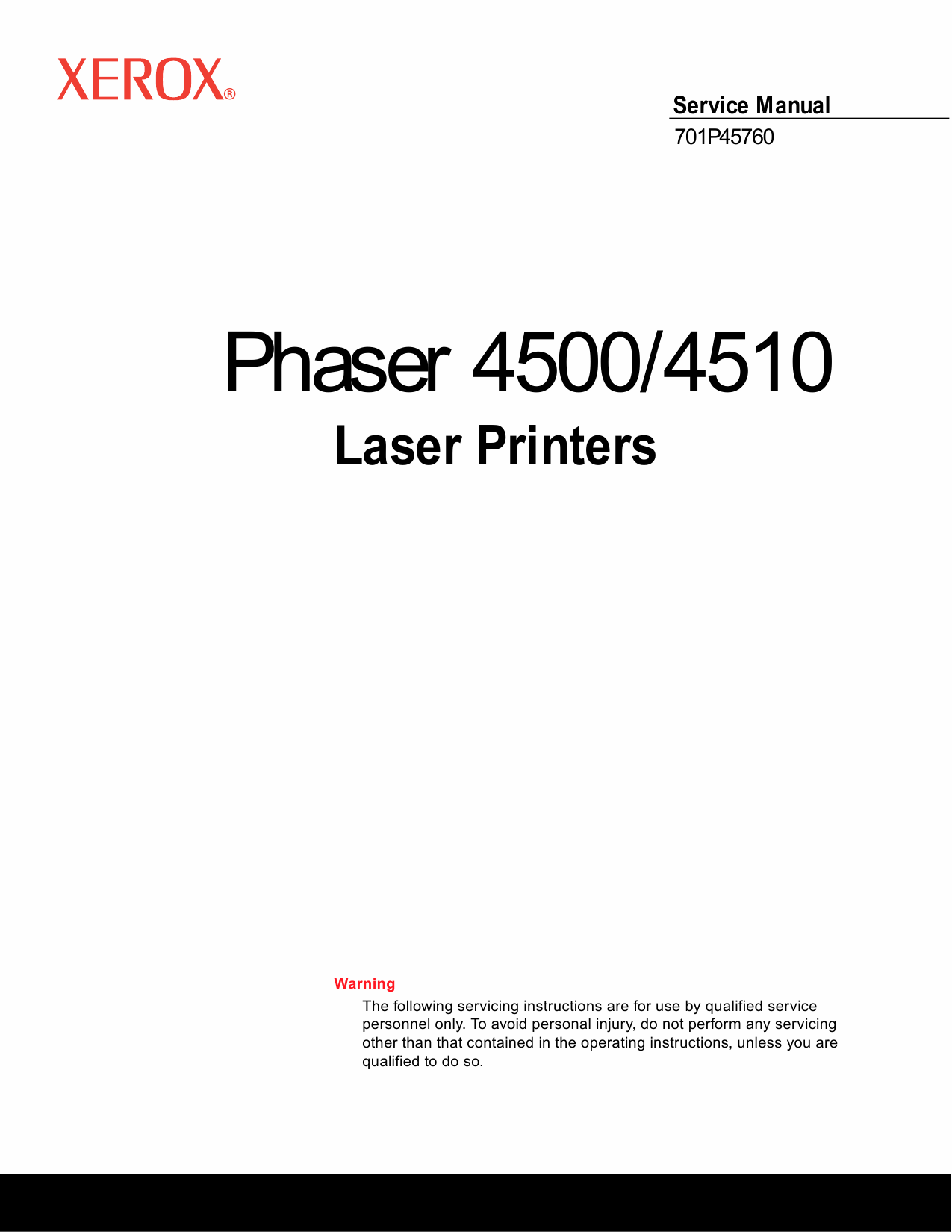 Xerox Phaser 4500 4510 Parts List and Service Manual-1